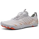 POIUIYQA Barfuss Schuhe Damen Herren Sommer Barfußschuhe Damen Schnell Trocknend Badeschuhe mit Breite Zehenbox und Zero-Drop Sohle Unisex Barfussschuhe Traillaufschuhe Fitnessschuhe