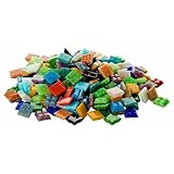 Zimasi 900g Glasmosaiksteine – 1x1 cm, ca. 1350 Stück – Premiumqualität für DIY-Projekte, Basteln, Mosaikdekorationen – Verlegefläche ca. 36 x 36 cm – Innen- und Außenbereich (Buntmix)