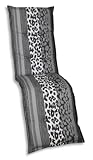 GO-DE Textil Bequeme und attraktive Polsterauflagen für Ralaxliegen (Einzelset, Leopard Anthrazit, Relaxauflage)