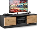 Beneli TV-Lowboard Anthrazit 120x40x36 cm | Moderner TV-Schrank mit Stauraum | TV-Möbel für Wohnzimmer | Zeitlos elegant