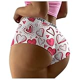 Sexy Höschen mit Valentinstags-Print für Frauen Romantisches Geschenk sie Geschenkideen Paare Geschenke 23 jährige männer e unter 15 Euro Master Hochzeit(Weiß,S)
