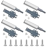 VZU Drucktüröffner Push To Open Türdämpfer – 4 Stück Ersatzteil für IKEA BESTA Schrank, Tip On Schranktür Dämpfer, Softclose Nachrüsten Türöffner, Push To Open Türöffner für Möbel und Sideboards