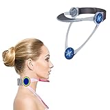 Halswirbelstütze,360° Verstellbare Nackenstütze Haltungskorrektor,Nacken Stretcher Bietet Nackenstütze Nacken Traktion,Lindert Nackenschmerzen (Erwachsene transparent)