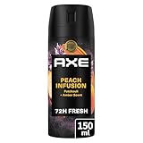 AXE Peach Infusion Herren-Deodorant – Kollektion Prestige – Anti-Transpirant-Spray – Frische 72 Stunden Non-Stop – Duft Pfirsich Patschuli und Bernstein – 150 ml