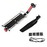 Chesoon Fahrradgepäckträger Schnellverschluss Aluminium-Legierung Fahrrad Gepäcktaschenhalter mit Schutzblech, Reflektor und elastischem Gurt 20lbs/9kgs Kapazität