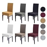 Easy Dort Stuhlhusse, waschbar, dehnbar, abnehmbar, Weiß, elastischer Stuhlschutz, 2 Stück, für Esszimmer
