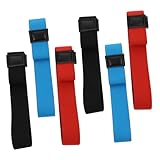 IWOWHERO 6 Stück Teiliges Elastisches Lunchbox band Strapazierfähige Bento gurte aus Polyester Vielseitig Einsetzbar für Vesperdosen mit Umfang Farblich Sortiert Schwarz Rot Blau Praktisch