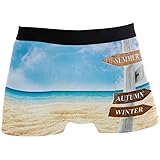 Herren Underpants Sommer Sandy Beach Wooden Boxer Briefs Atmungsaktiv Unterwäsche Strapazierfähige Trunks Für Arbeit Reisen Täglichen Gebrauch XL