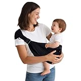 JOYNCLEON Ergonomische Babytragetuch für Neugeborene bis Kleinkind- Go Hinausgehen Baby Hüfttrage Kindertrage Hüftsitz Baby Trage Neugeboren Baby Tragegurt (0-36 Monate) (Schwarz)