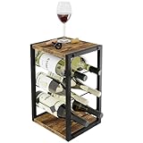 Lenmar - Metall Weinregal für 6 Flaschen | LOFT 2-6 | Kompakt Maximierte Kapazität | Modernes Design | Schnelle & Einfache Montage | Hochwertig | Stabile Metal Konstruktion (24 x 21 x 37 cm)