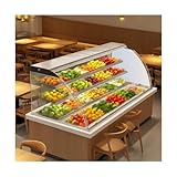 LVLDAWA Kühlvitrine Für Die Theke Gewerblicher Brotschutz Aus Gebogenem Hartglas Transparente Thekenvitrine Mit Schiebetür Für Cafés Und Restaurants(80X53X50CM)