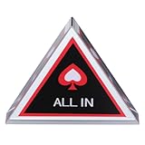 DOITOOL Dealer Button Doppellagiger transparenter Dealer-Knopf – Schwarz Weiß Acryl Pokerspiel Zubehör für Familientreffen und Unterhaltung