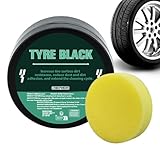 Reifenbeschichtung Look Dressing - Auto Reifen Glanz | 120g Beschichtungsreifen schwarz | Reifendressingpaste | Radpflege langlebige Hochglanzreifenwachs für Schwarze Reifen & Gummi mit