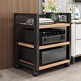 Mehrstöckiger Audio-Tower, verstellbares Eckregal, Bodenstehend, Medienschrank für Heimkino, CD-Player, Ständer, Stereo-Aufbewahrungslösung