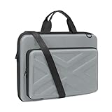 MOSISO Hartschale Laptop für Männer Frauen, 13 Zoll Computertasche Kompatibel mit MacBook, HP, Dell, Lenovo, Asus, Notebook,13,3 Zoll Laptop Tasche mit Fronttasche & Schultergurt, Grau