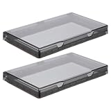 SOLUSTRE 2 Stück Steckdosenabdeckungen 2 Fach Selbstklebend Wetterfest Dünn Schwarzer Steckdosenschutz für Küche und Bad