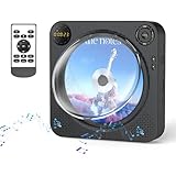 Tragbarer CD Player, Bluetooth CD Player mit Lautsprechern, Arafuna, Kleiner Player für Zuhause mit Fernbedienung, UKW-Radio, digitaler Bildschirm, Kopfhöreranschluss, Wand
