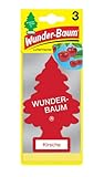 WUNDER-BAUM Auto-Lufterfrischer I Anhänger für langanhaltenden Duft im Auto oder zu Hause I Kirsche , 3 Stück