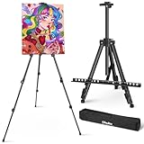 Ohuhu Künstler Staffelei für Malerei - Verstellbare Höhe von 43 bis 168cm Mit Tasche, Professionell für Leinwand Display und Werbung (Schwarz)