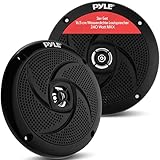 Pyle Outdoor Lautsprecher, Aussenlautsprecher Wasserfest, 240W- Marine Lautsprecher, Speaker für Sommerfahrten mit Offroader, Boot, UTV, ATV, RV Auto & Golf Cart, Outdoor Speaker- Flach