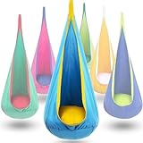 HäNgehöhle Nestschaukel Outdoor Mit Aufblasbarem Kissen HäNgeschaukel Schaukel Indoor, Tragbar Reise Deckenschaukel(Green)