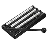 Kisangel mit Schlägel Musical Glockenspiel Glockenschlaginstrument Röhren für Windspiele Schlagwerk Schlagspiel mit Schlägel Musikunterricht Holz Black