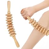 Faszienstab Massageroller, Premium Faszienrolle Holz, Körper Roller für Muskelentspannung, Beine, Nacken, Körperformung