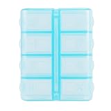 TAIWAY Kunststoff Rechteck 8-Fach 7 Tage Medizin Tabletten Case Blau