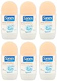 SANEX Deo Roll-on Women 'Dermo Sensitive' für empfindliche Haut - 6er Pack (6 x 50 ml)