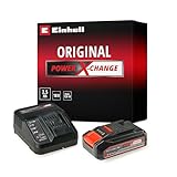 Original Einhell Starter Kit 2,5 Ah Akku und Ladegerät Power X-Change (Li-Ion, 18 V, 50 min Ladezeit, passend für alle Power X-Change Geräte)