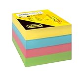 Idena 11199 - Notizklotz, 9 x 9 cm, 700 Blatt geleimt, Notizblock aus 75 g/m² FSC-Mix Papier in 4 Farben, nachhaltige Notizzettel