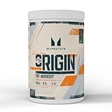 Myprotein Origin Pre-Workout-Pulver | 300 mg Koffein, L-Citrullin & Beta-Alanin | Leistungsstarke Pre-Workout-Formel | Orange-Mango-Limonade, 600 g wiederverschließbarer Wanne