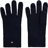 Tommy Hilfiger Herren Handschuhe Essentials Flag mit Kaschmir, Blau (Space Blue), Einheitsgröße