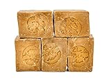 Carenesse Aleppo Seifen Paket Top-Quality 5 Stück 60% Olivenöl 40% Lorbeeröl original Olivenölseife Haarseife vegan handgemacht Naturseife Seife ca. 900-950 Gramm je Paket