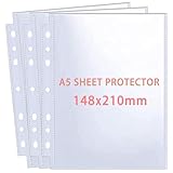 30 Pack 60 Taschen A5 Foto Hüllen für A5 2/3 Ringbuch, Transparente Postkartenhüllen, 2 Fächer, Doppelseitiger 1 Taschen Foto Seitenschutz,Top Loading Fotoalbum Nachfüllseiten Foto A5(152x215 mm)