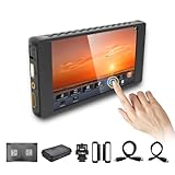 Portkeys PT6 Kamera Feld Monitor 5.2' Touchscreen DSLR Spiegellose Camera Monitor 3D LUT 100% DCI-P3 1920x1080 IPS 4K HDMI Professionelle Farbkalibrierung für Sony Canon Panasonic Live-Streaming