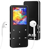 MP3 Player 32GB, MP3-MP4-Player mit Bluetooth 5.2, Musik-Player mit Lautsprecher, 1,8 Zoll Bildschirm, FM-Radio, Video, Sprachaufzeichnung, E-Book, für Sport