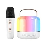 Wuyooprt Kabellose Karaoke -Maschine, kleine Karaoke -Maschine - Wireless High -Fidelity -Audio -Lautsprecher wiederaufladbare Karaoke -Maschine,Verstärker -LED -Leuchten tragbare Lautsprecher für