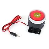 Taikuwu 12 V 120dB Wired Mini Sirene für Home Office Shop Garage 3,5-mm-Stecker Alarmanlage Kit