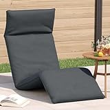 IKAYAA Sonnenliege Klappbar 5-Stufig Verstellbarer Rückenlehne Strandliege Campingliege Gartenliege Relaxliege 175x54x8,5 cm Anthrazit