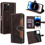 Hülle Kompatibel mit Samsung Galaxy S6 Edge Plus / G9280 / Note 5 Edge Flip-Stand-Magnetverschluss-Geldbörse mit Kartenfach und Handyhülle Brown