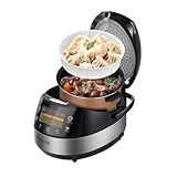 TurboTronic TT-DMC22 Multikocher | 5L Kapazität | 15 Programme | 860W Elektrischer Schon- und Dampfgarer & Reiskocher | Automatische Warmhaltefunktion | Multivarka | Digitale Kochmaschine