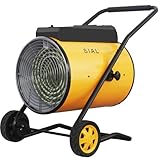 SIAL Industriell Heizlüfter 15000W - Elektrische Heizung - Heizstrahler Bauheizer - Heizgebläse Für Garagen, Werkstätten, Baustellen - D15 - Gelb