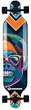 Schildkröt Longboard Freeride 41, Design: Cool Chimp, 9-Fach verleimtes Ahorn, Komplettboard mit Drop Through Achsenaufhängung, ABEC-11 Kugellager, 510690