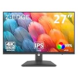Z-Edge 27 Zoll 4K Monitor UHD(3840x2160) IPS Panel 75Hz(DP) LED Monitor, 250 cd/m², HDR10, FreeSync, Flimmerfrei, HDMI x2, DisplayPort x2, VESA Kompatibel