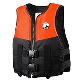 Schwimmweste Erwachsene, Rettungsweste für Erwachsene & Kinder, Auftriebsweste Schwimmhilfe Verstellbare für Sup, Kajakfahren, Surfen, Wassersport (01 Orange, L)