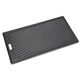 GFTIME 45 x 24cm Wendeplatte Gusseisen für alle RÖSLE VIDERO G2-, G3-, G4- und G6-Modelle (ab Modelljahr 2021), Universal Gusseisen Grillplatte Gasgrill Zubehör, 1 Stück