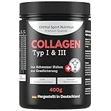 Collagen Pulver, 400g Premium Collagen von Schweizer Alpenkühen aus Grasfütterung, bioaktives Kollagenhydrolysat Peptide, Eiweiss Pulver- Geschmacksneutral, Kollagen Typ 1 & 3, hochdosiert
