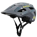 DKONI Mountainbike-Helm, Leichter MTB-Fahrradhelm mit Visier und PC-Außenschale für Erwachsene, Jugendliche, Damen und Herren
