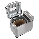 RTLR Brotbackautomat, Brotmaschine Home Edelstahl 19 Funktionen 220-240V 1000g Fassungsvermögen mit Messbecher Zum Backen (EU-Stecker)